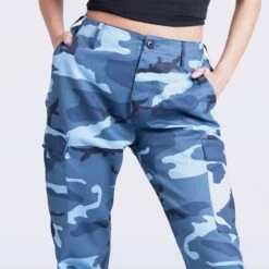 Mil-Tec Ladies Ranger Trousers Skyblue -Mil-Tec Shop BLUE CARGO WOMEN 12 07 05 1