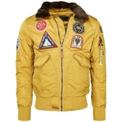 Mil-Tec Top Gun Flight Jacket Flying Tigers Yellow