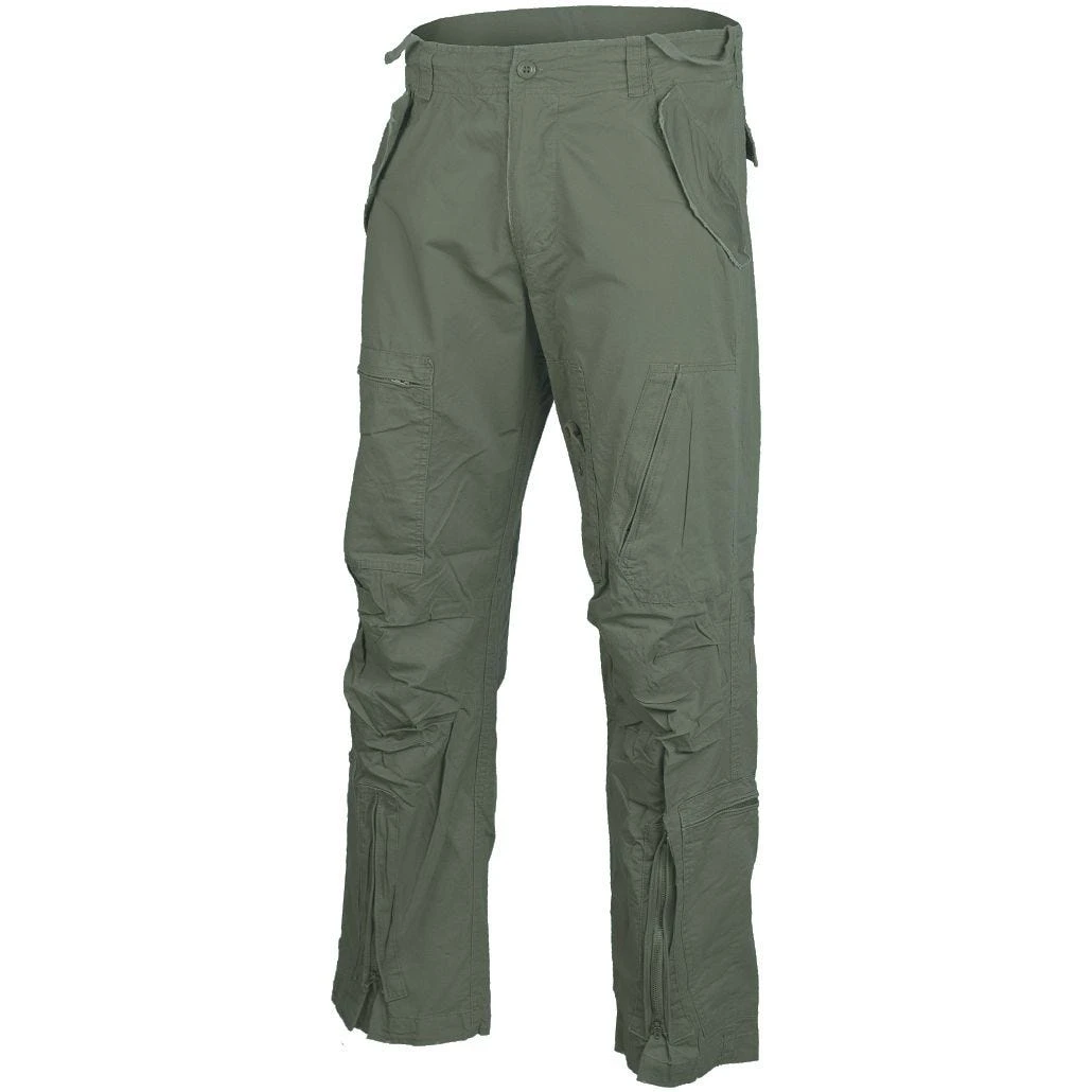 Mil-Tec Pilot Trousers Poplin Cotton Prewashed Olive 3 Mil-Tec Pilot Trousers Poplin Cotton Prewashed Olive
