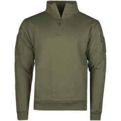 Mil-Tec Tactical Sweatshirt With Zipper Ranger Green