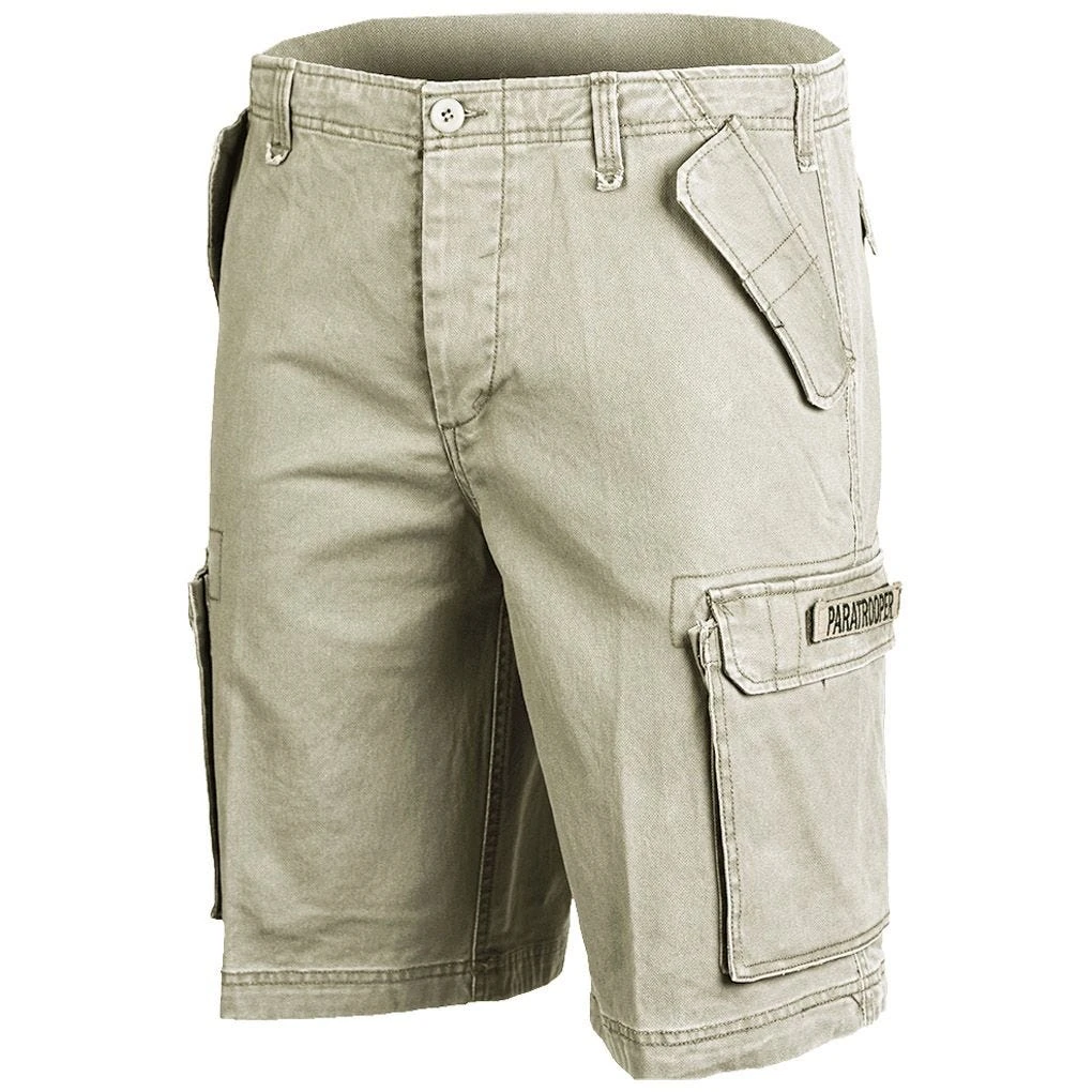 Mil-Tec Paratrooper Cargo Shorts Prewashed Khaki 3 Mil-Tec Paratrooper Cargo Shorts Prewashed Khaki