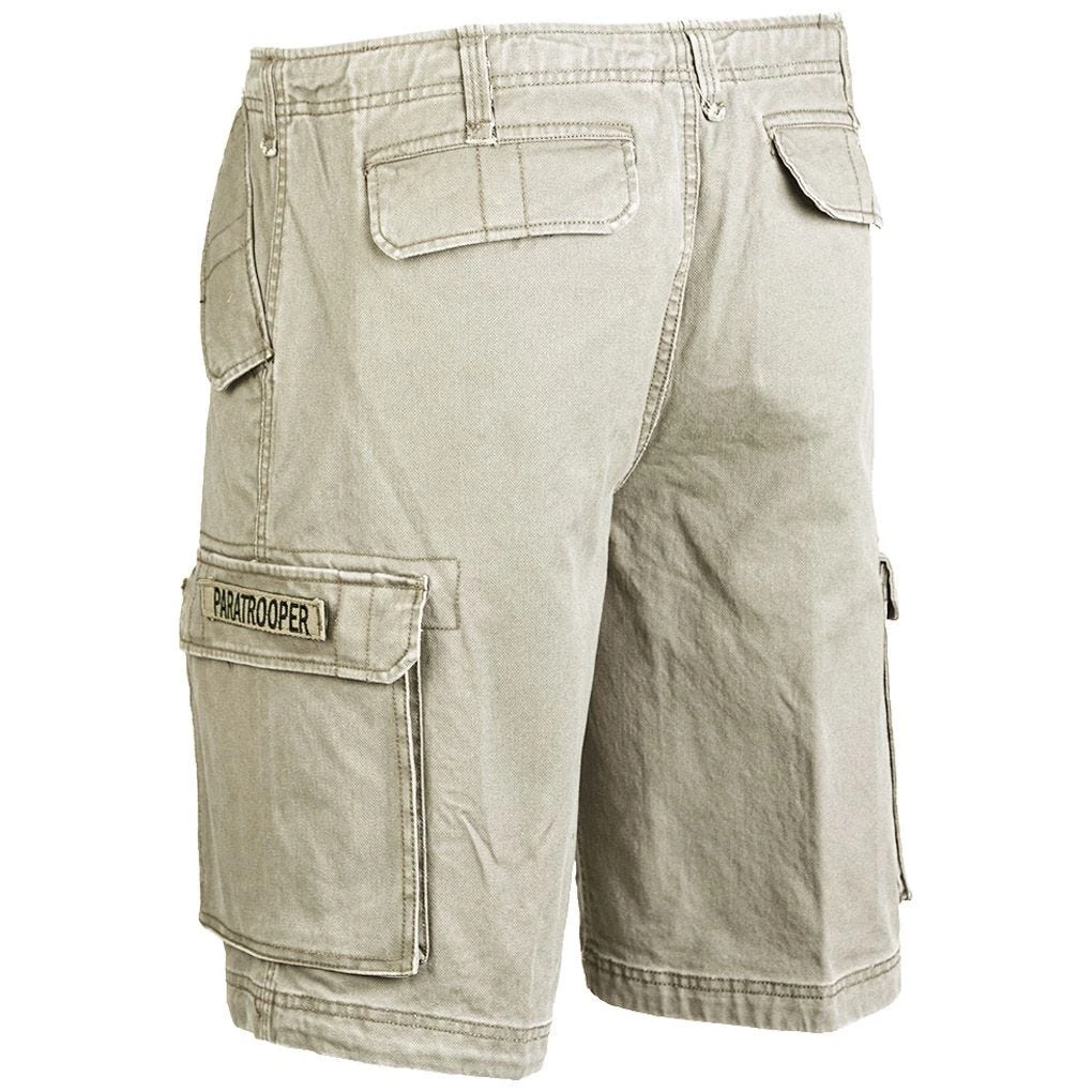 Mil-Tec Paratrooper Cargo Shorts Prewashed Khaki 4 Mil-Tec Paratrooper Cargo Shorts Prewashed Khaki - Image 2