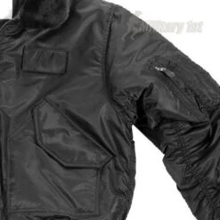 Mil-Tec CWU-45P Jacket With Fur Collar Black 12 Mil-Tec CWU-45P Jacket With Fur Collar Black -Mil-Tec Shop mil tec swat cwu jacket 3 1