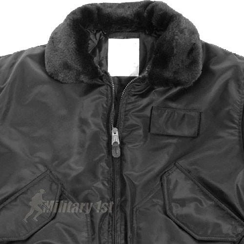 Mil-Tec CWU-45P Jacket With Fur Collar Black 4 Mil-Tec CWU-45P Jacket With Fur Collar Black - Image 2