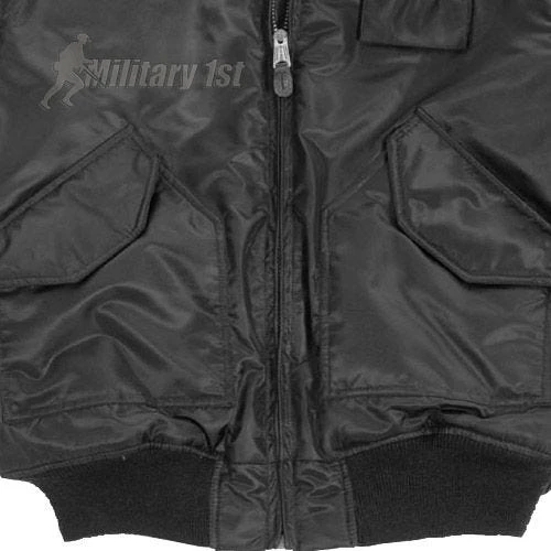 Mil-Tec CWU-45P Jacket With Fur Collar Black 6 Mil-Tec CWU-45P Jacket With Fur Collar Black - Image 4
