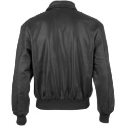 Mil-Tec A-2 Leather Flight Jacket Black -Mil-Tec Shop mil tec us leather jacket black ALL 3 1